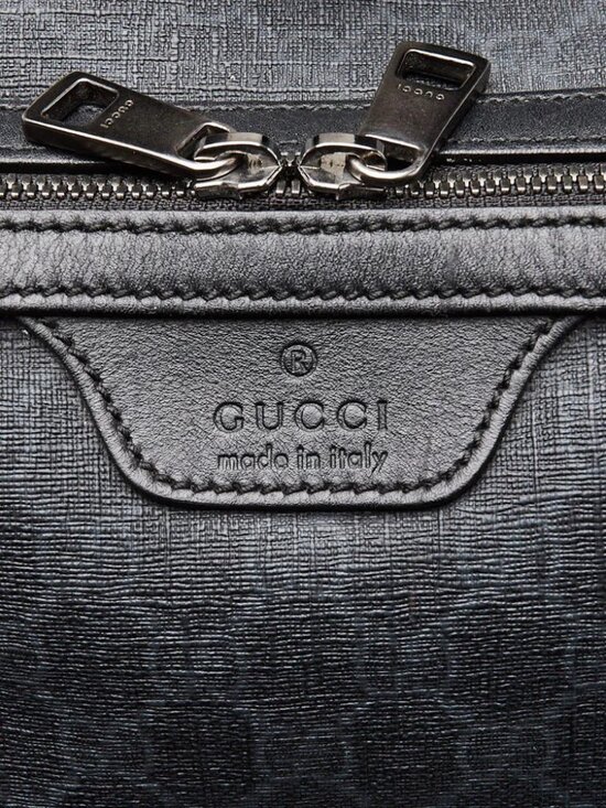 Gucci Black/Grey GG Supreme Coated Canvas Backpack Bag main image 8